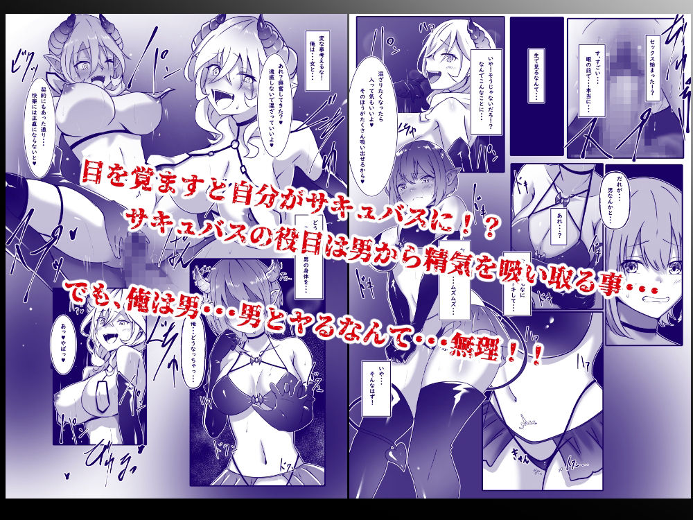 サンプル画像2:サキュバスになった日  淫魔転生契約(まくら) [d_614339]