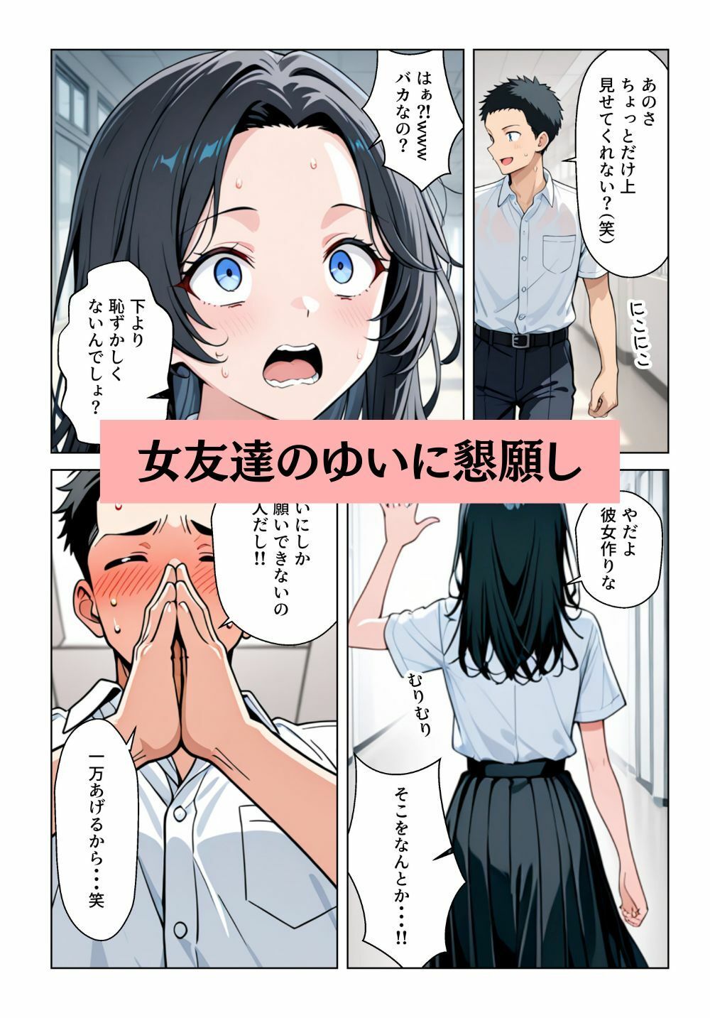 サンプル画像2:童貞が女友達におっぱいを見せてもらったが、我慢できず無許可中出しした話(胸糞悪い乳首の色フェチ) [d_614869]