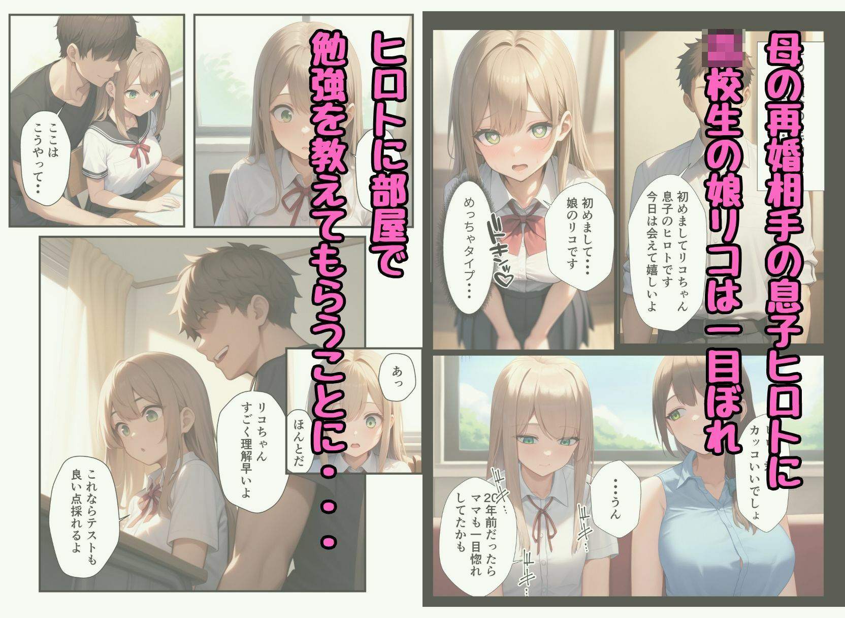 再婚相手の息子に堕とされた母娘の日替わり中出しSEX 画像1