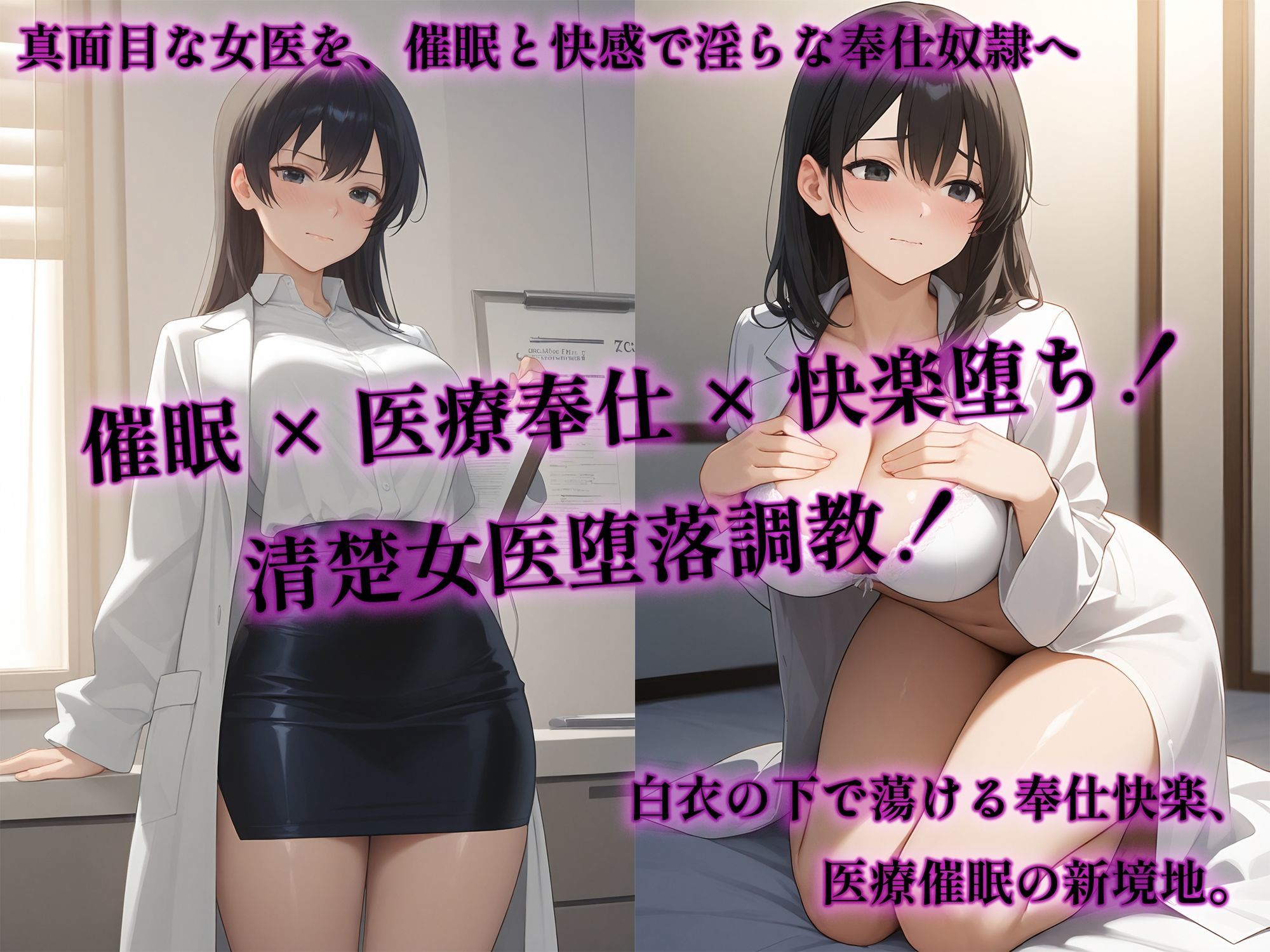 サンプル画像1:催●アプリで堕ちる清楚女医 〜淫らな診察奉仕の性教育〜(空想彩館) [d_616055]