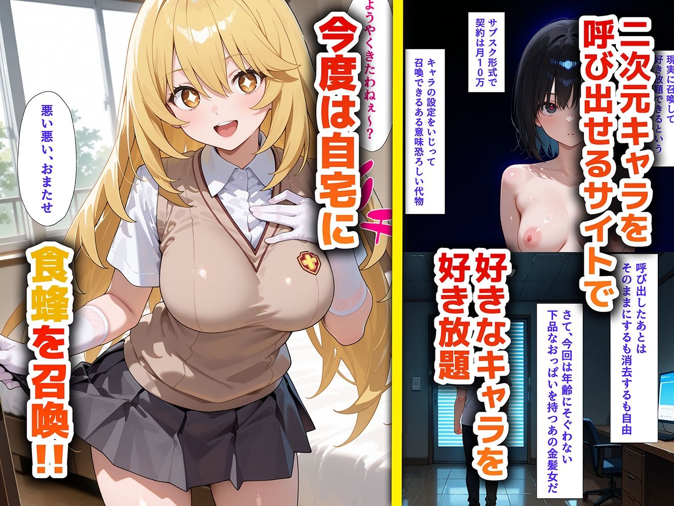 好きな二次元キャラを呼び出して好きにエッチできる裏サイト 食蜂編 画像1