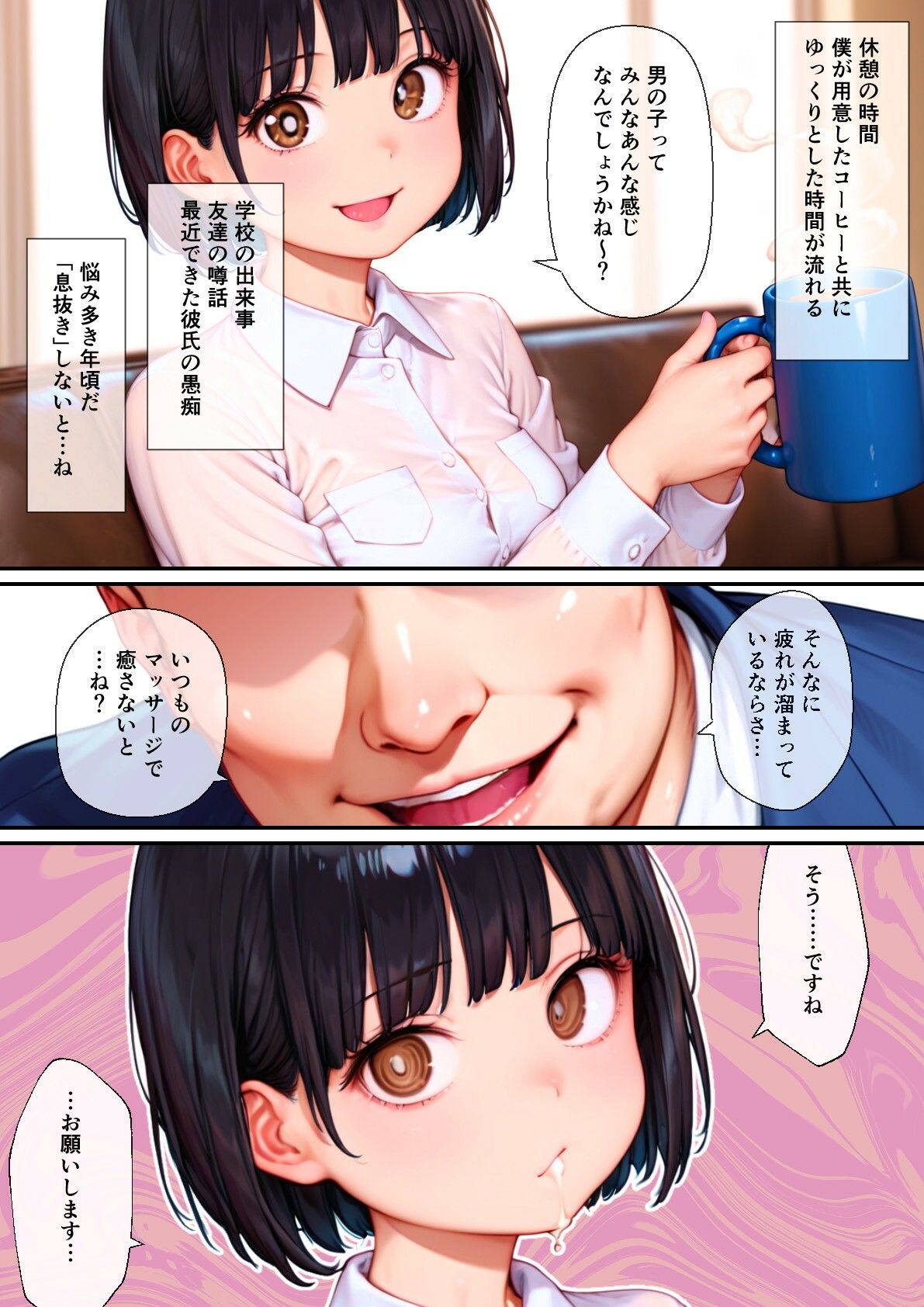 サンプル画像5:伏木先生のフシギなマッサージ  彼氏君ごめんね（笑）小春ちゃんはたいへんよくデキました(とうふばーにんぐ) [d_616510]