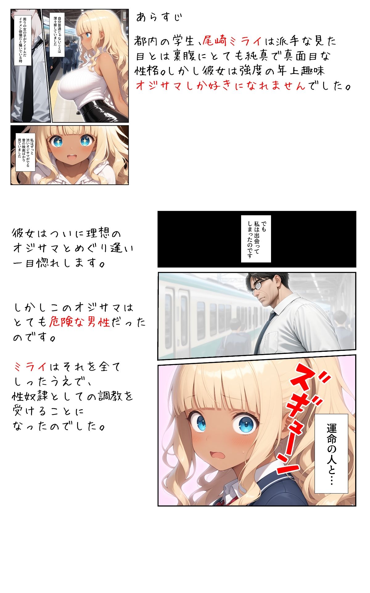 褐色お嬢様3穴調教〜私、オジサマじゃないと駄目なんです 画像1