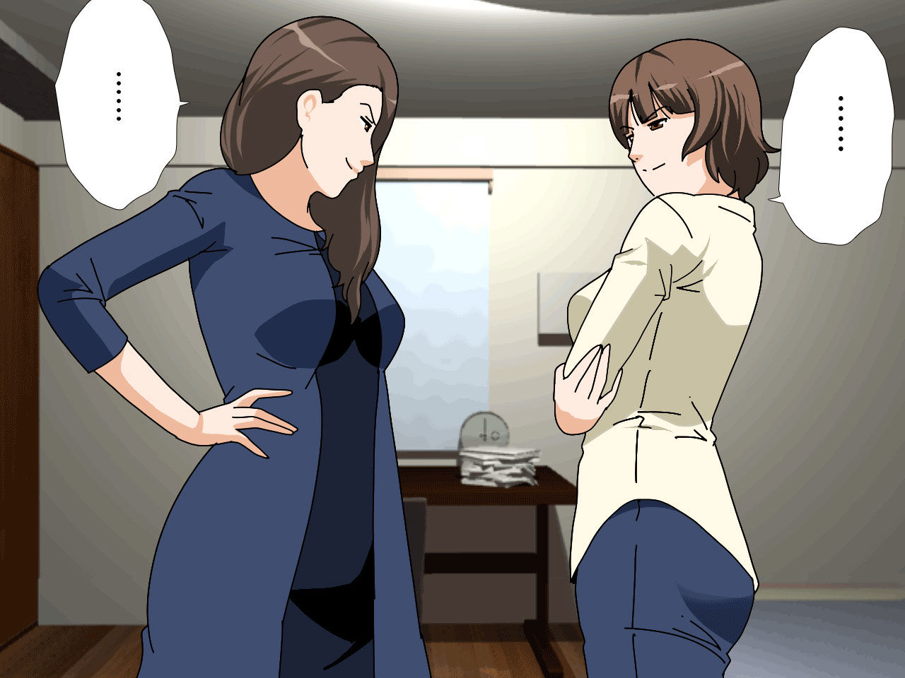 サンプル画像4:杜戸先生と苫田ママをレズらせて3Pしてみた夜-と…その後の話(サークルENZIN) [d_617350]