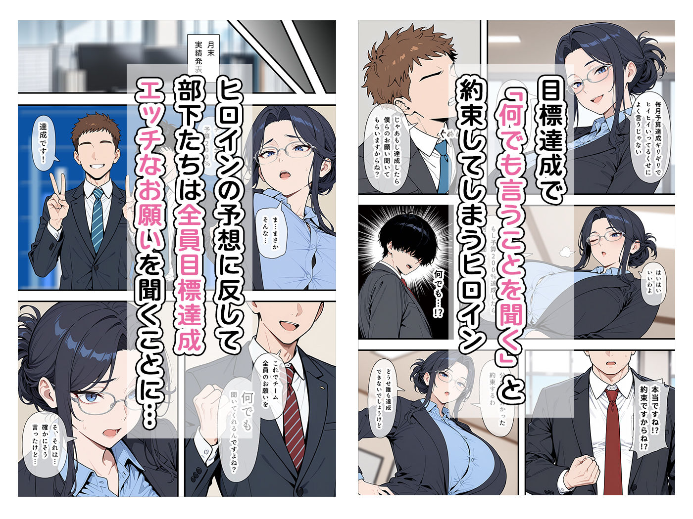 サンプル画像1:婚期を逃した堅物女上司が部下たちの共有オナペットになった話(ベビーリーフ工房) [d_617573]