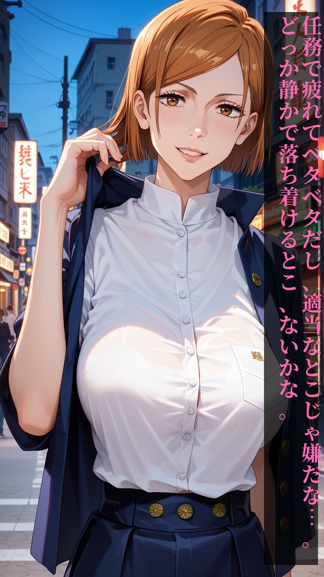 サンプル画像1:【AI漫画】お姉さん完全陥落〜任務帰りを連れ出し即ハメ〜(悪銭苦闘) [d_618250]