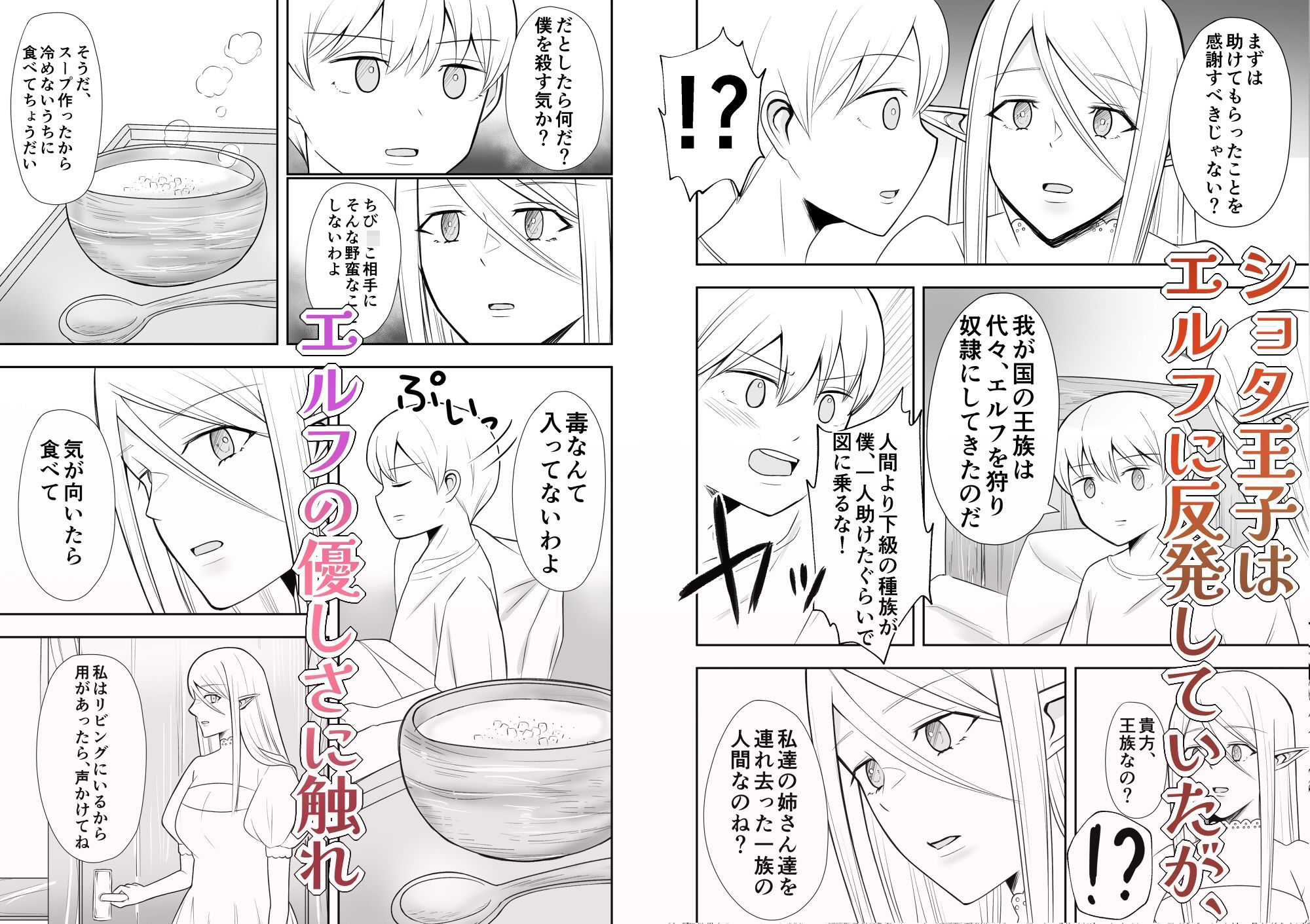 孤独なふたなりエルフと生意気ショタ王子_4