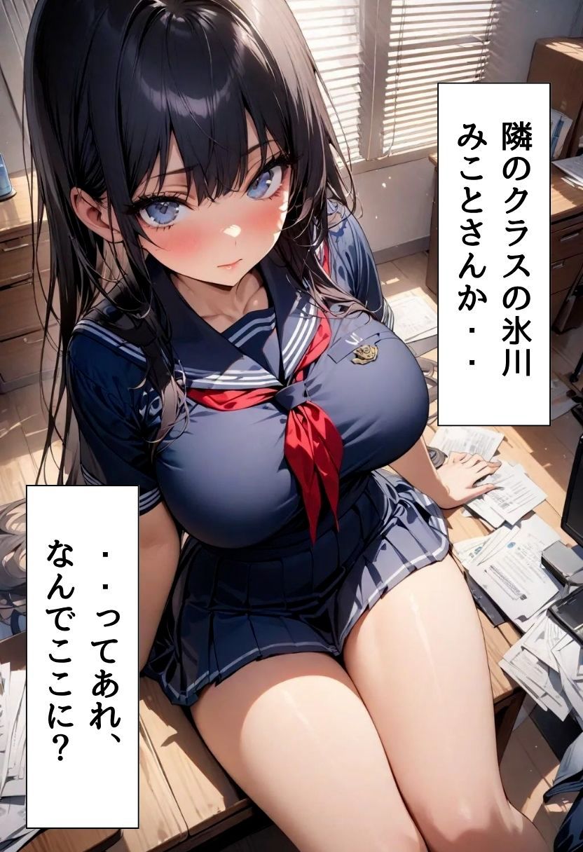 サンプル画像4:爆乳痴女同級生に筆おろししてもらった話(にじいろ☆がーるず) [d_618812]