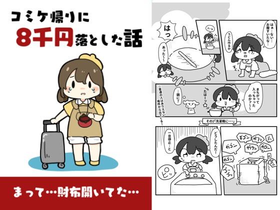 コミケ帰りに8千円落とした話