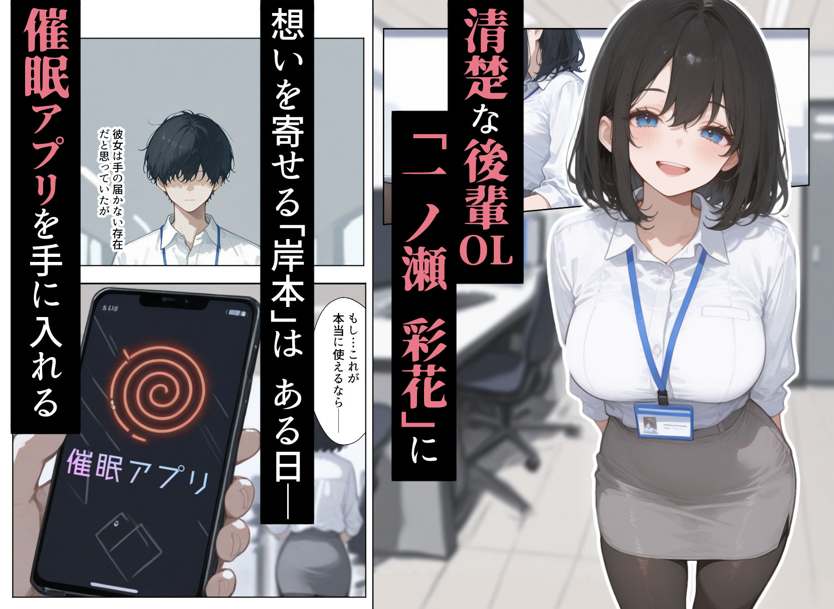 サンプル画像1:職場の巨乳OLを催●で調教して性処理道具にする話(種まき工房) [d_620956]