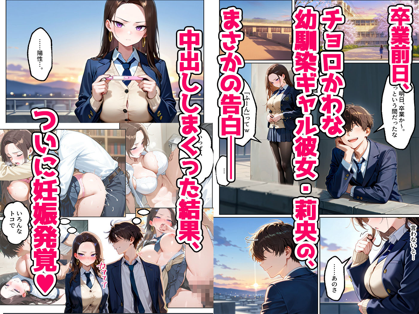 サンプル画像1:強気だけど実はチョロすぎる幼馴染ギャルー卒業・妊娠編ー(イチャラブ堂) [d_621206]