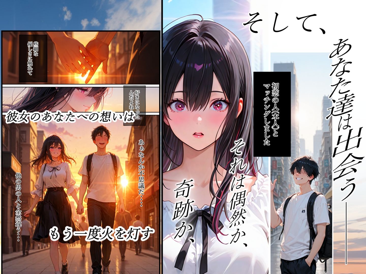 サンプル画像2:純愛ガチハメシミュレーション マチアプで一発目に出会った人が初恋の人でした(ぱるぱるむんむん) [d_621906]