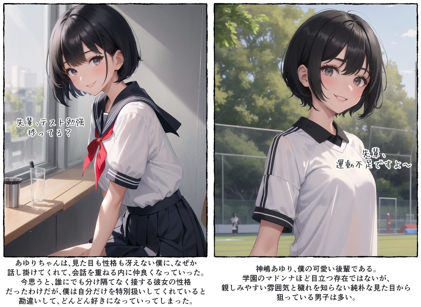 サンプル画像2:何でも言う事聞いてくれる後輩ちゃん。(サトヅメ) [d_622125]