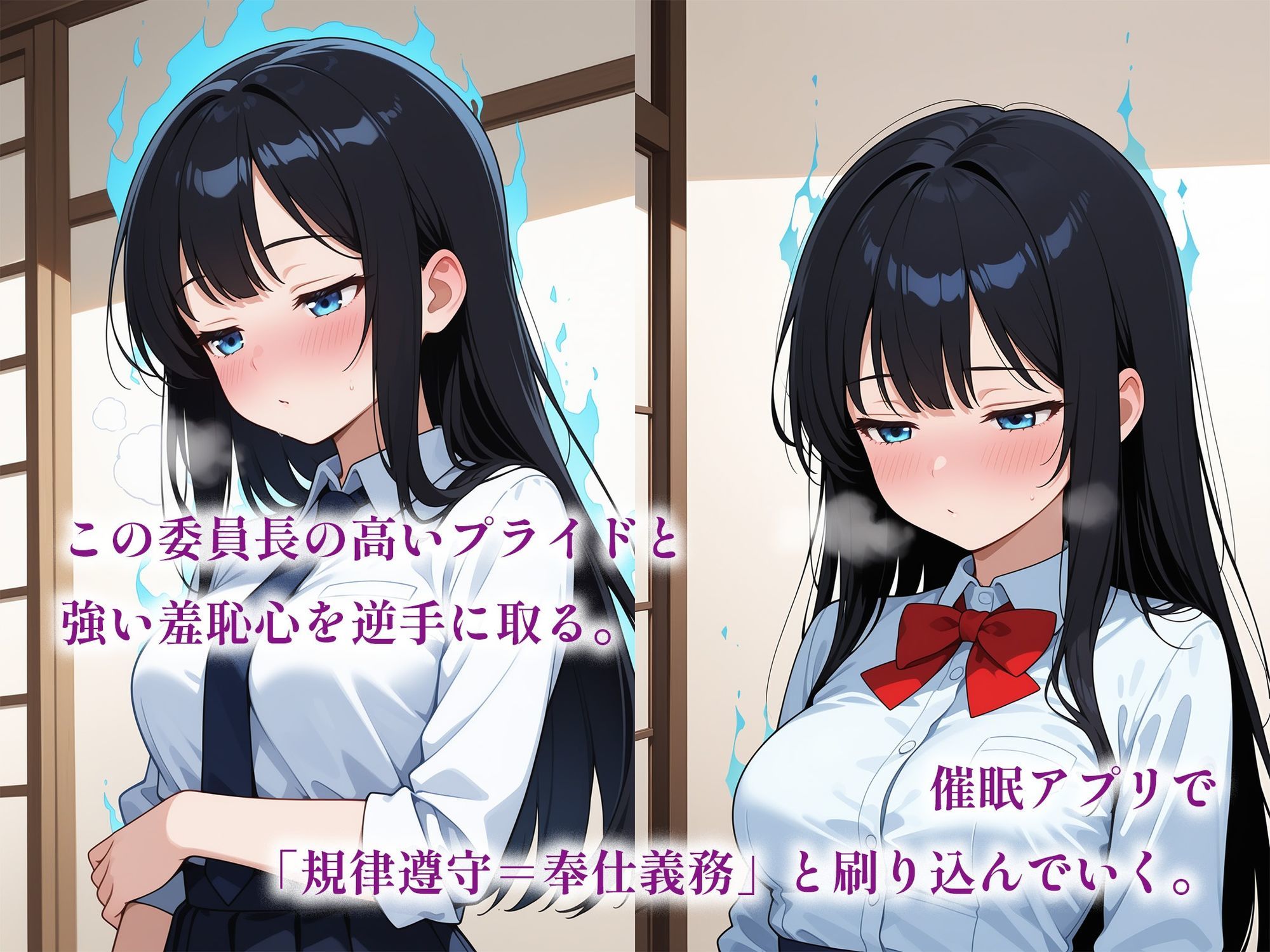 サンプル画像2:催●アプリで堕ちる優等生風紀委員 〜規律と羞恥が育む奉仕快感堕ち〜(空想彩館) [d_623584]