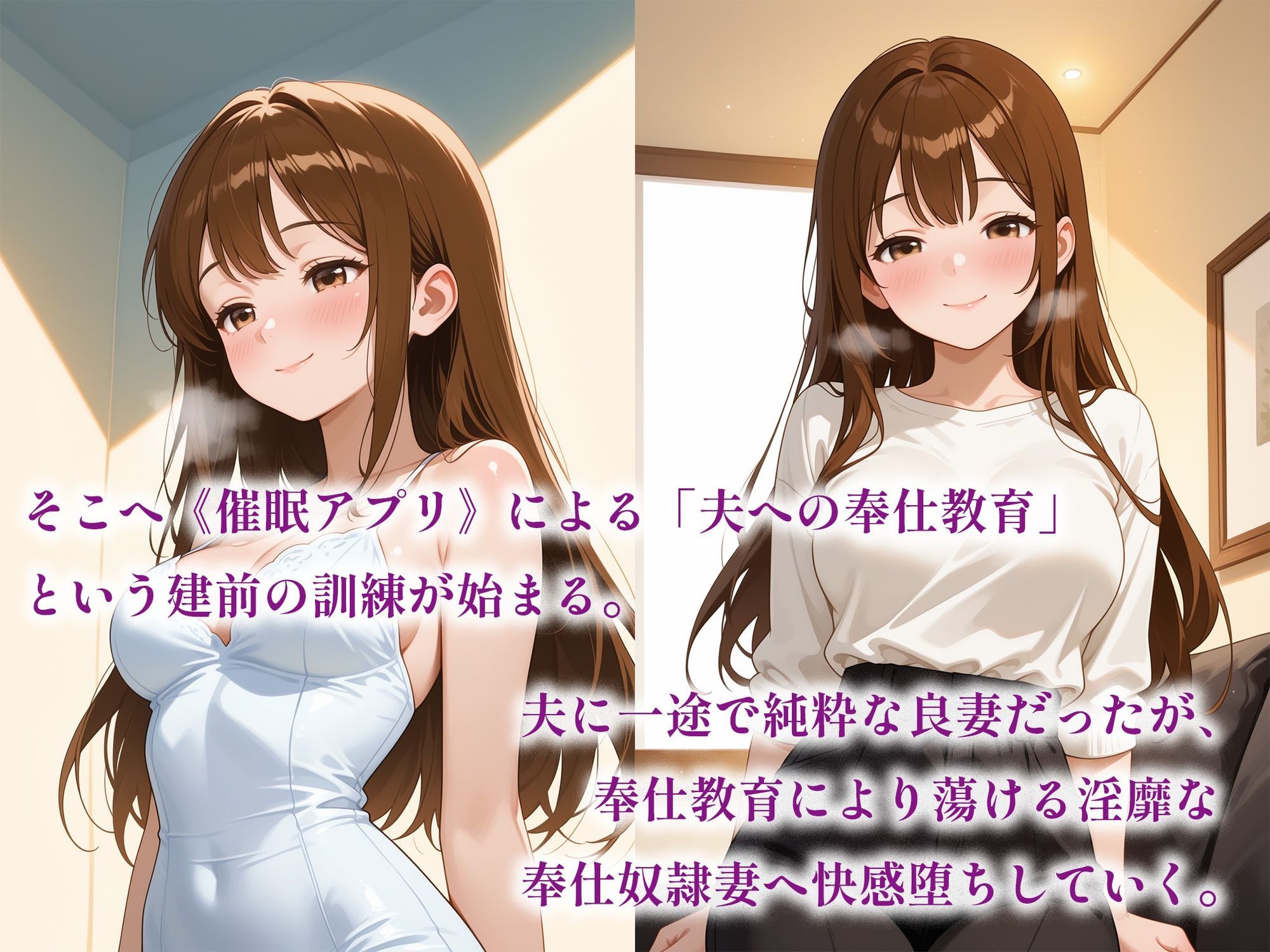 サンプル画像2:催●アプリで堕ちる清楚系人妻 〜純白の貞淑妻が快感奉仕奴●へ堕ちるまで〜(空想彩館) [d_623587]