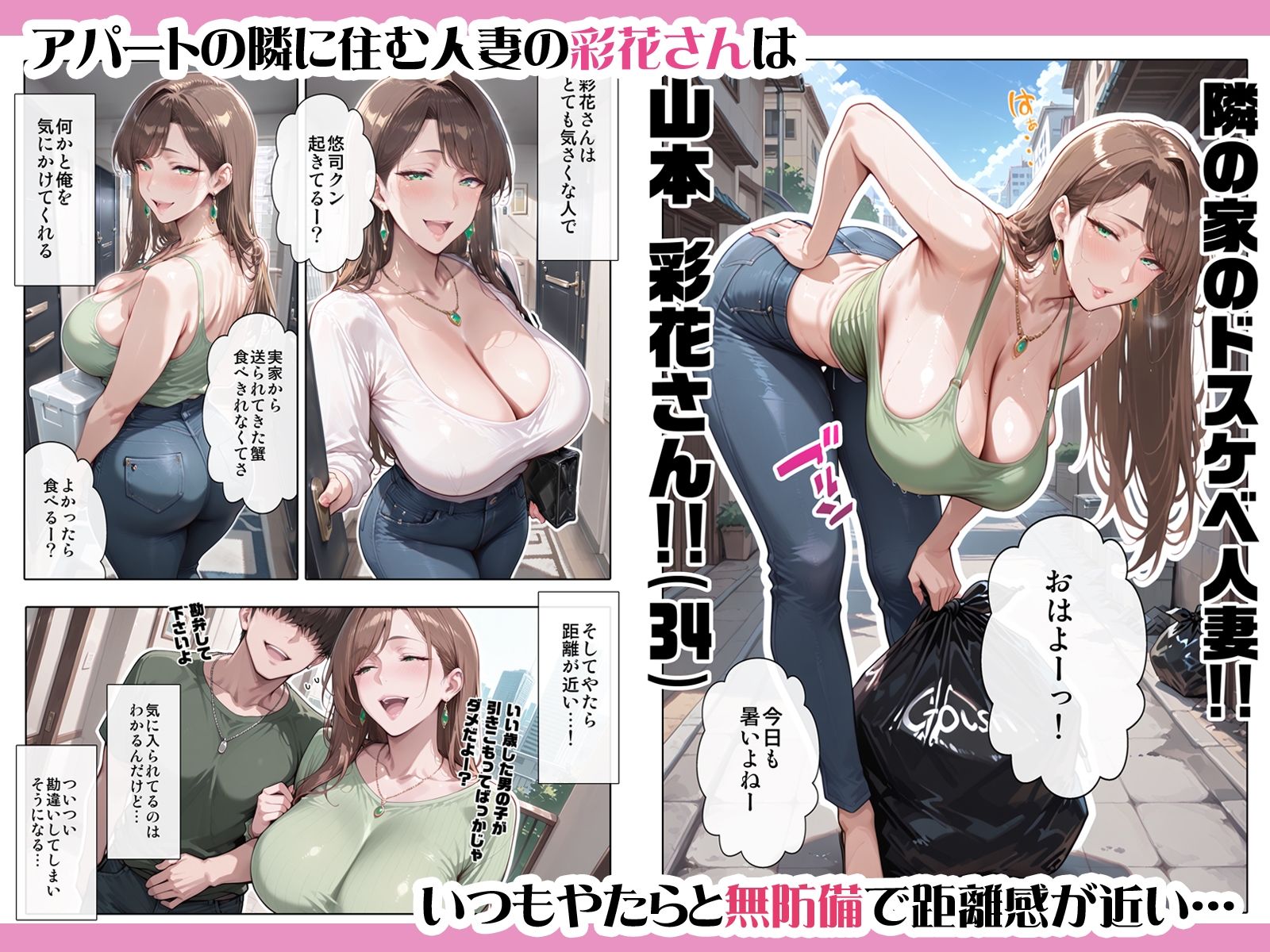 隣の家のドスケベ人妻彩花さん 画像1