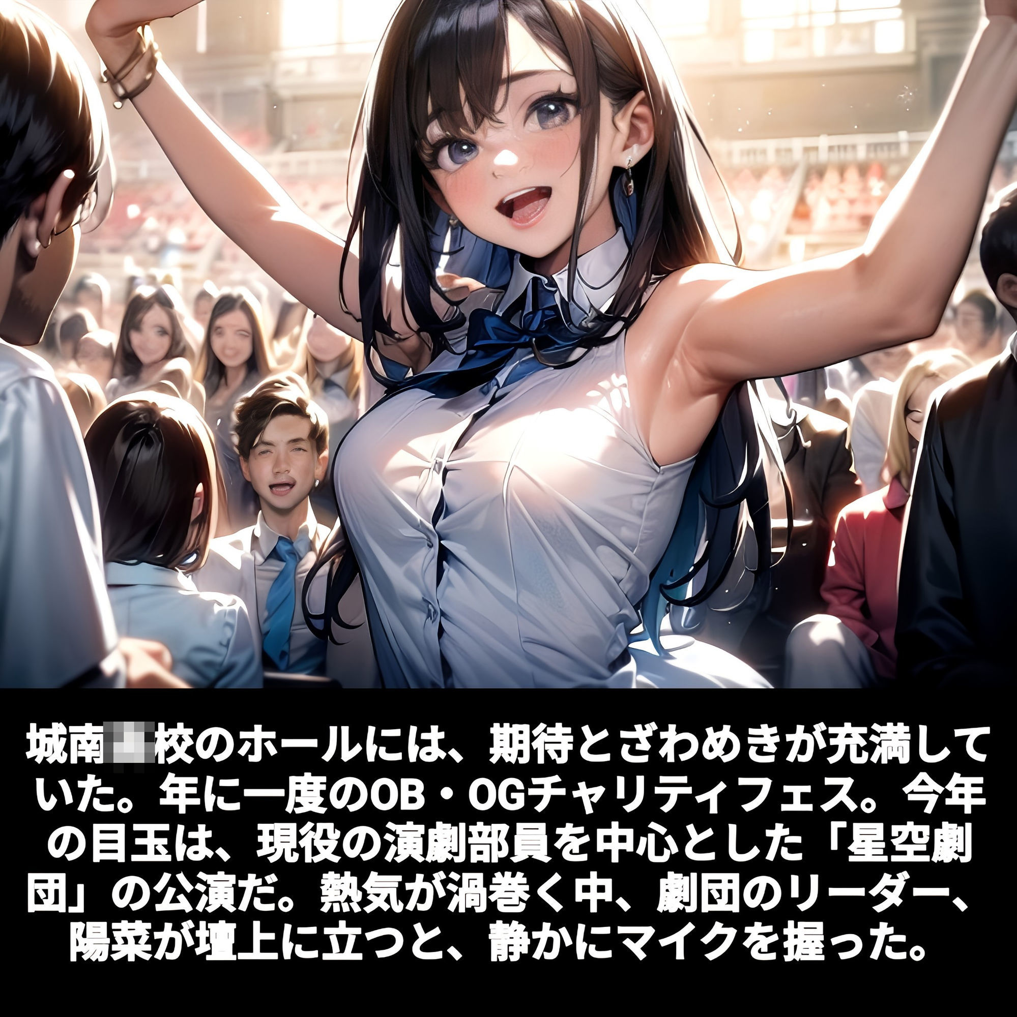 サンプル画像1:星空チャリティフェス！ホールでストリップショーをする女の子達！(ホワイトミルク) [d_623926]