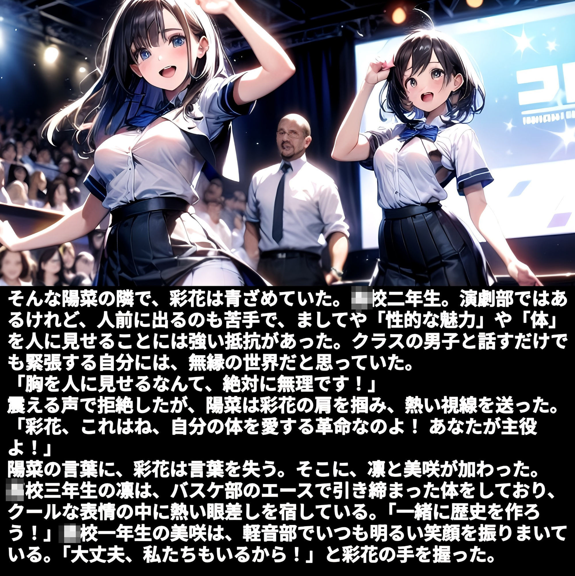 サンプル画像3:星空チャリティフェス！ホールでストリップショーをする女の子達！(ホワイトミルク) [d_623926]