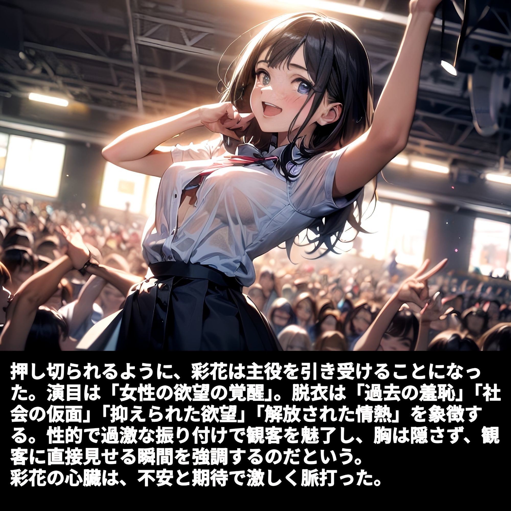 サンプル画像4:星空チャリティフェス！ホールでストリップショーをする女の子達！(ホワイトミルク) [d_623926]