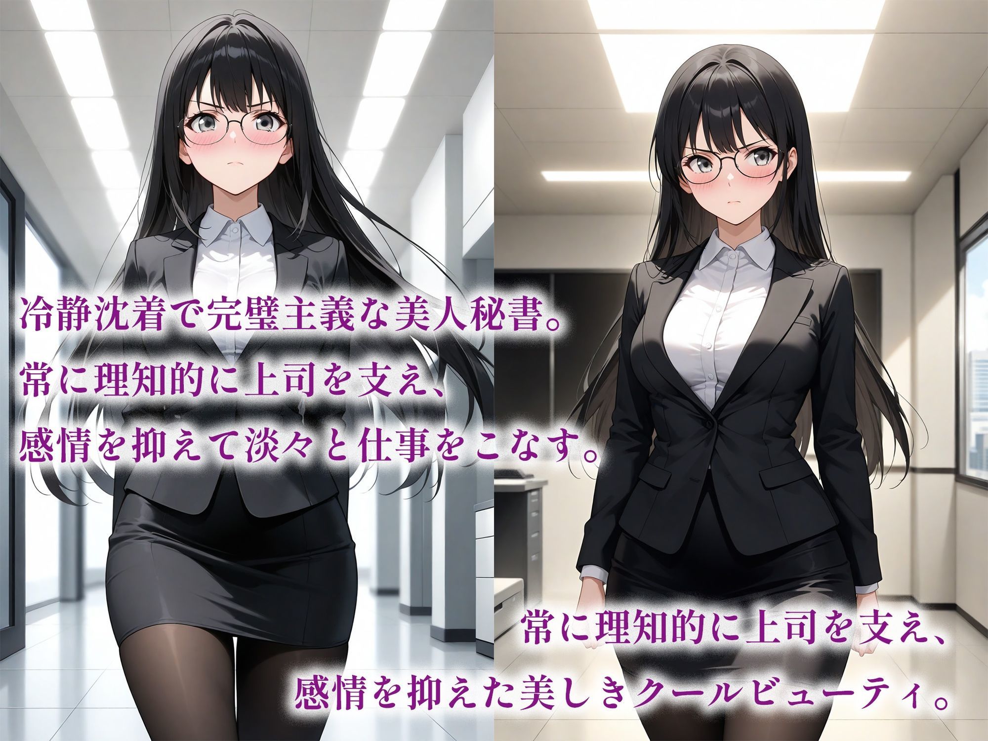 サンプル画像1:催●アプリで堕ちるクール眼鏡秘書 〜完璧秘書が蕩ける奉仕快感依存〜(空想彩館) [d_624326]