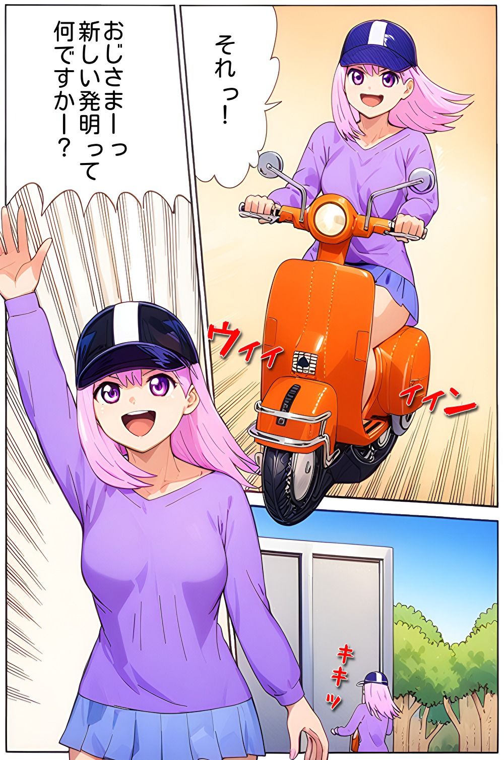 サンプル画像1:突撃娘と発明博士(そえしまる) [d_625218]