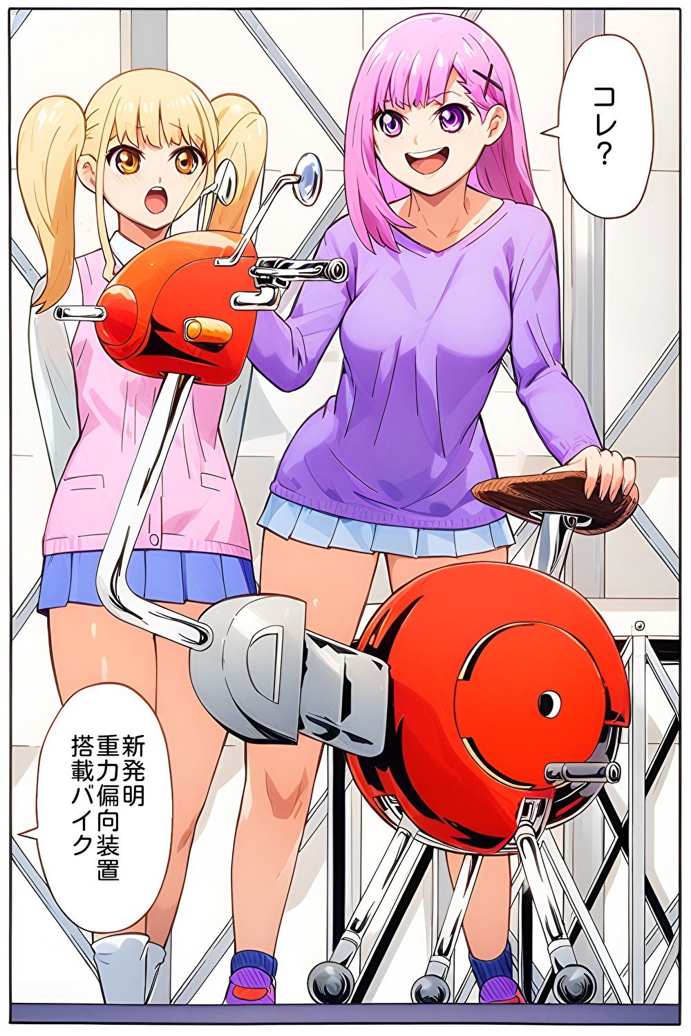 サンプル画像3:突撃娘と発明博士(そえしまる) [d_625218]