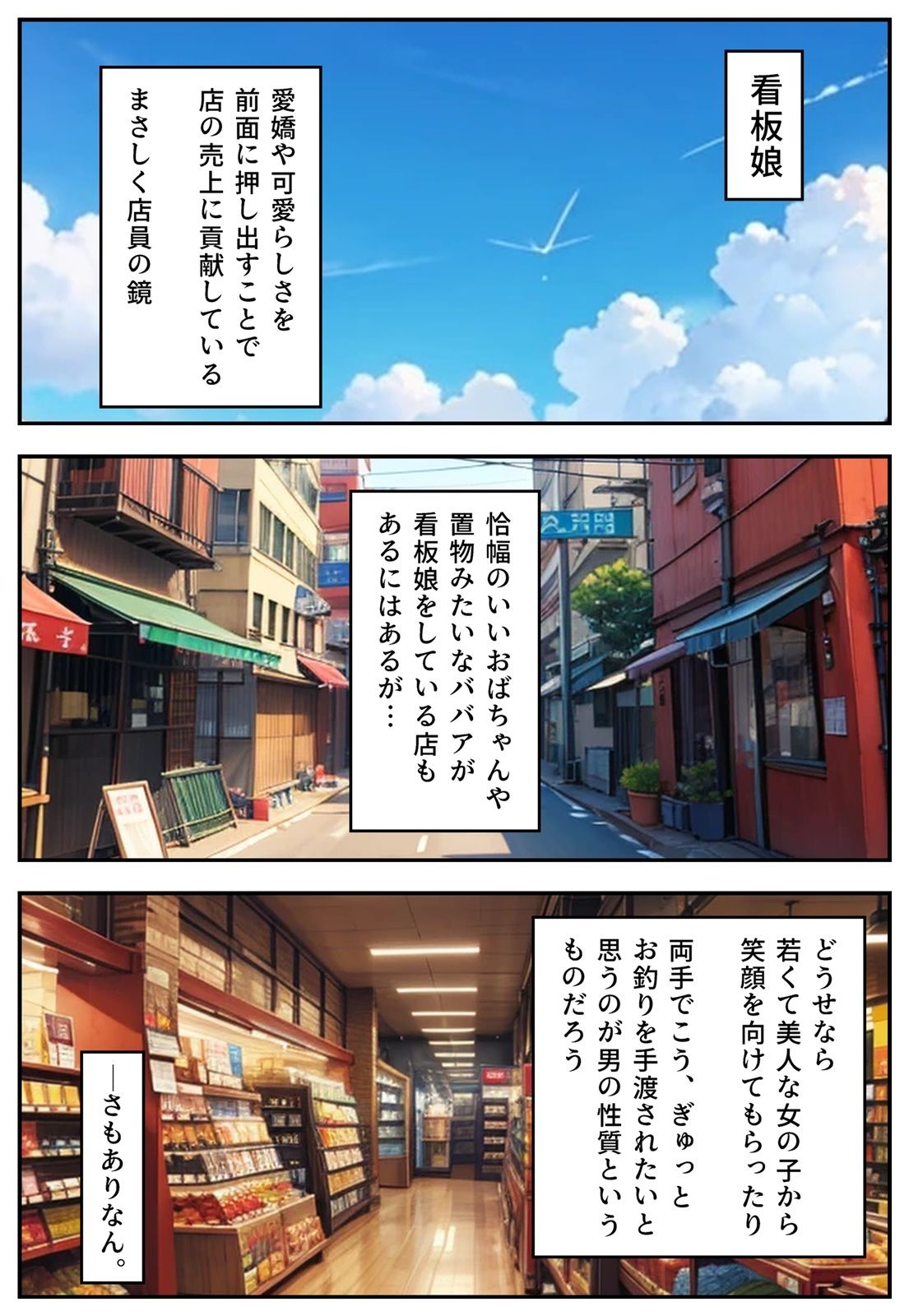 サンプル画像1:看板娘(くまとねこ屋) [d_627598]