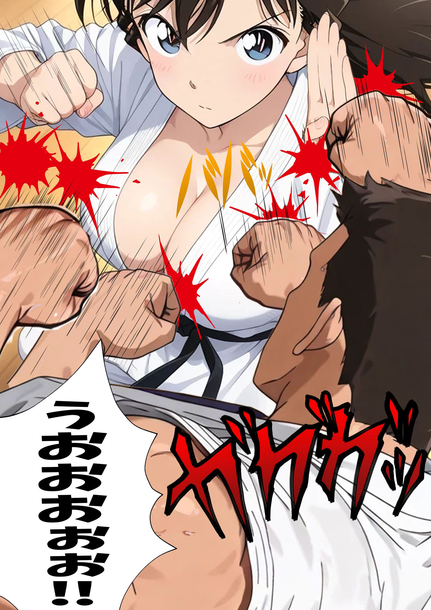 サンプル画像4:名探偵コ〇ン 毛利蘭 集団わいせつ事件 タオル1枚で男湯潜入編(ピート出版) [d_628192]