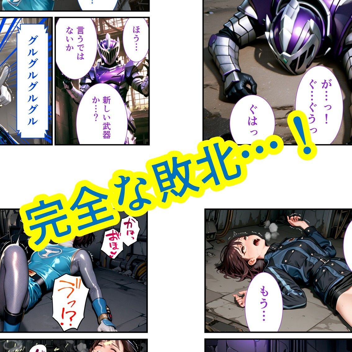 サンプル画像3:水忍完全敗北(AIヒロピン研究所) [d_628833]