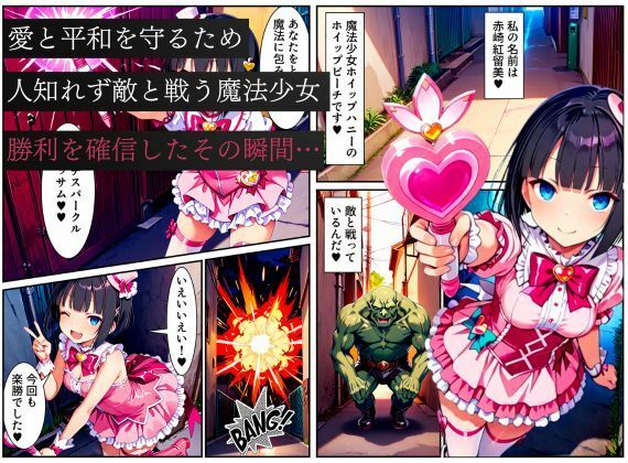 淫紋を刻み込まれたホイップピーチ【魔法少女ホイップハニーシリーズ1】〜拘束・監禁・オーク異種姦・機械姦・淫乱化・洗脳・催●・侵蝕・悪堕ち〜 画像1