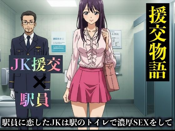 【援交物語〜駅員に恋したJKは駅のトイレで濃厚SEX！変態JKはバイブを入れたまま外に】JKリフレッシュ企画