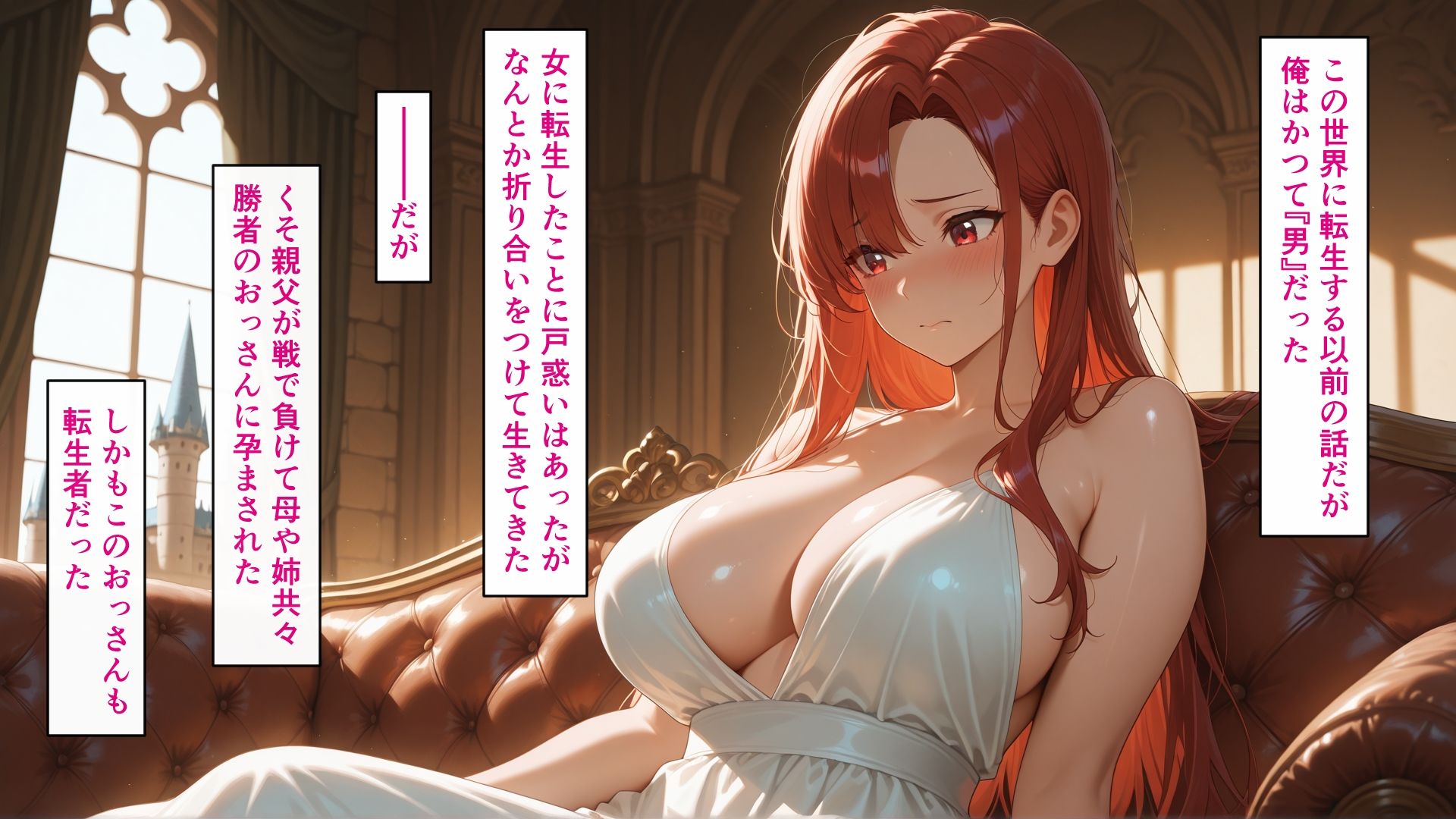 サンプル画像2:種付けおじさんは異世界でもイキたい  TSお嬢様孕ませ編2(AIシコリえっち) [d_629763]