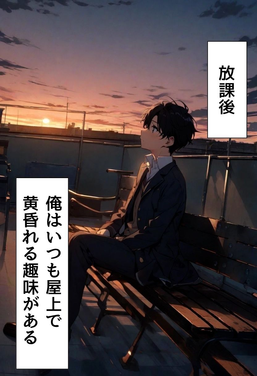 サンプル画像1:転校する同級生と屋上でえっちした話(にじいろ☆がーるず) [d_630738]