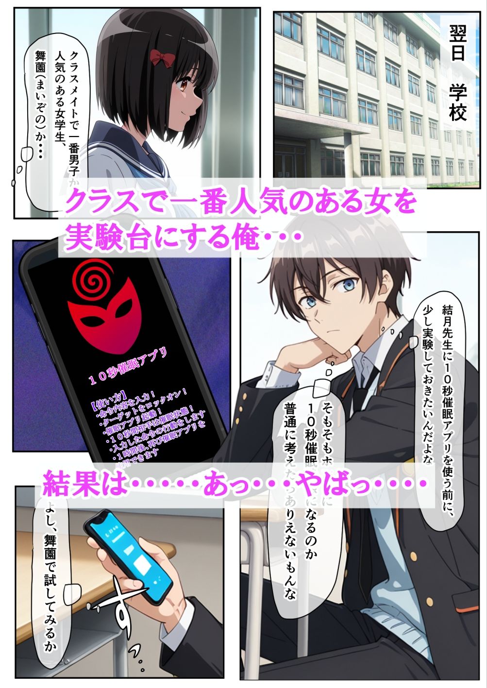 たった10秒しか効果がない催●アプリを使って、担任の爆乳先生と生ハメ中出しセックスする方法を考えた話 画像4