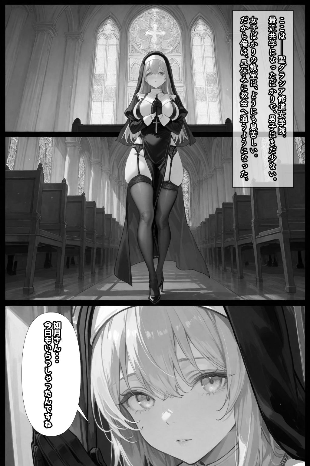 サンプル画像1:この罪を、あなたと。――シスター・ミカエラの懺悔録(愛罠（ai_wanna_）) [d_631861]