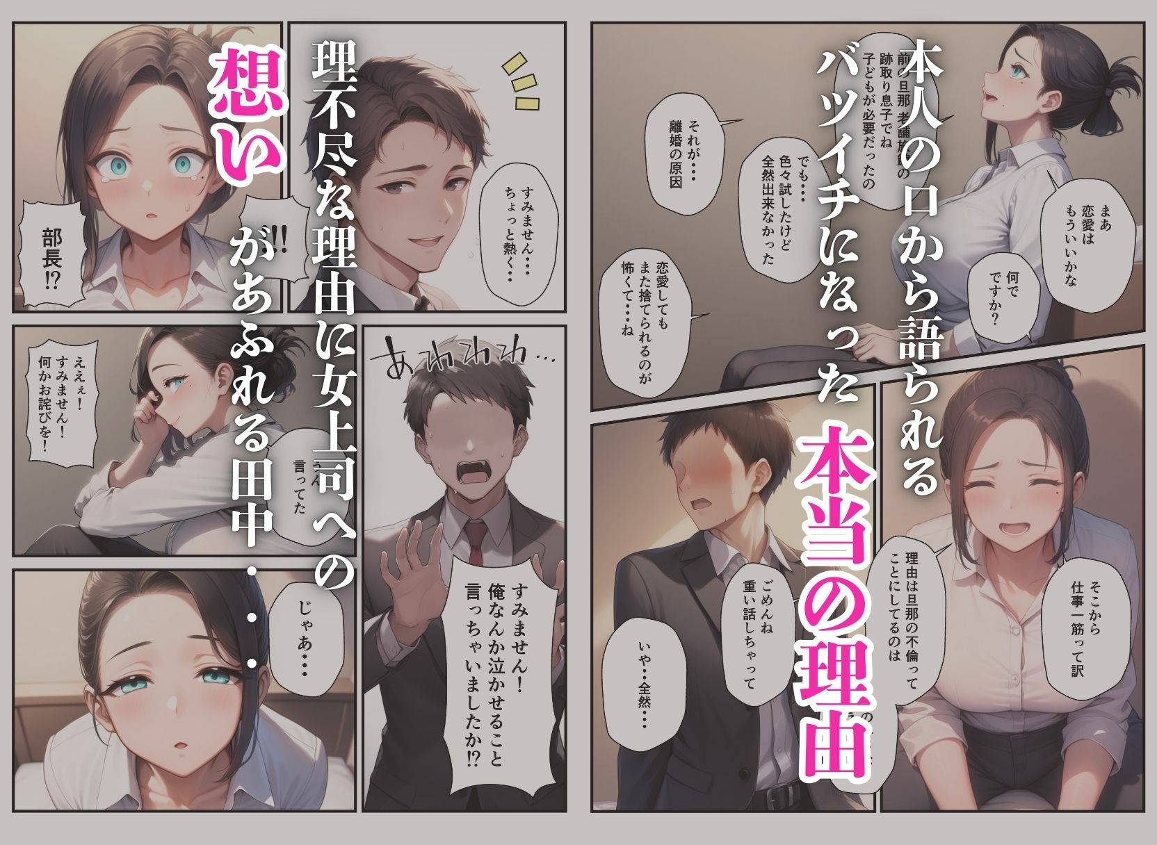 サンプル画像5:爆乳バツイチ女上司とあまあま孕ませエッチ(まんまん屋) [d_631934]