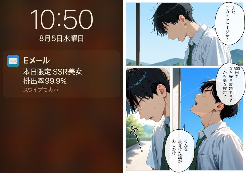 サンプル画像4:ワンコイン風俗 〜ガチャで引いたSSR美女を好き放題〜(ピココミック) [d_632705]