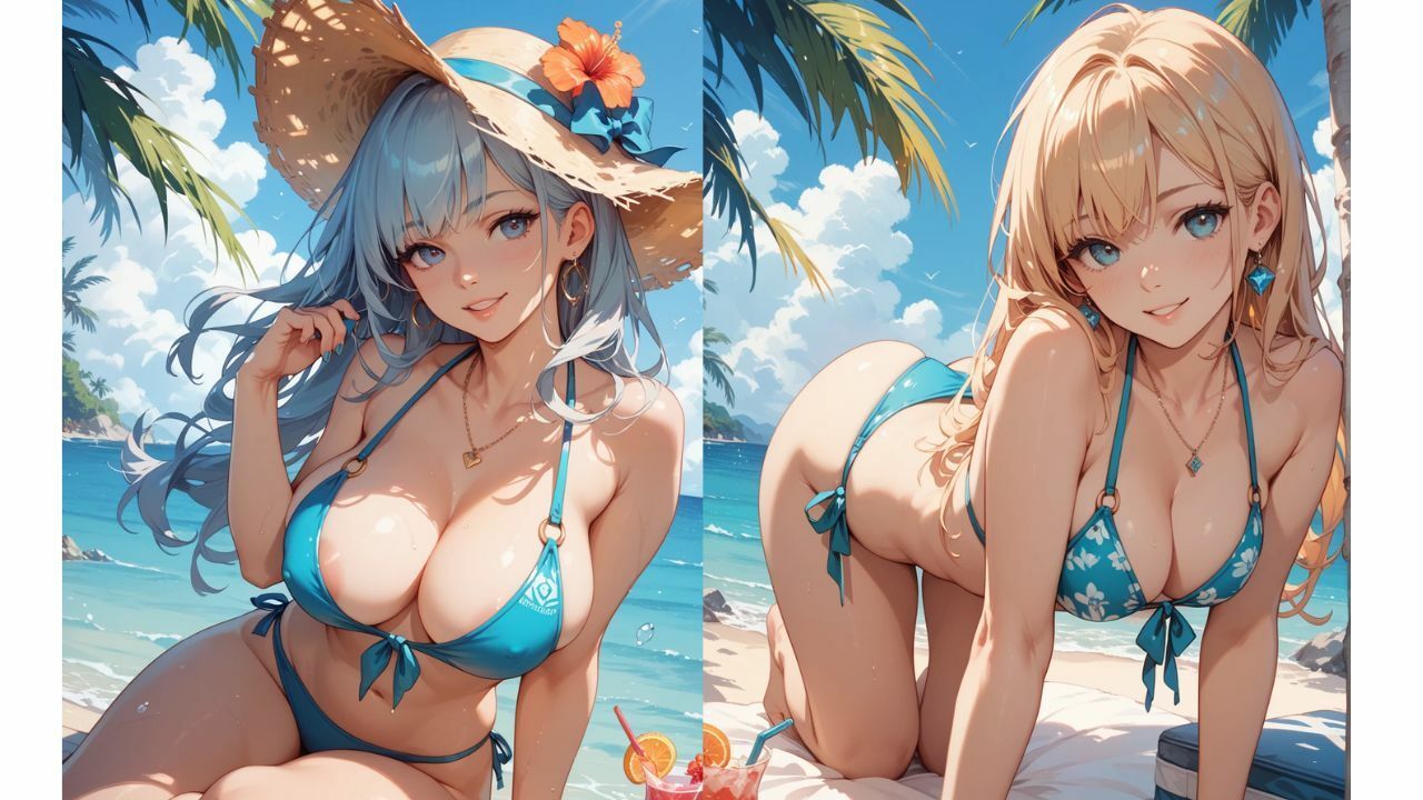 サンプル画像1:ビキニギャルまとめ(まったり工房) [d_632744]