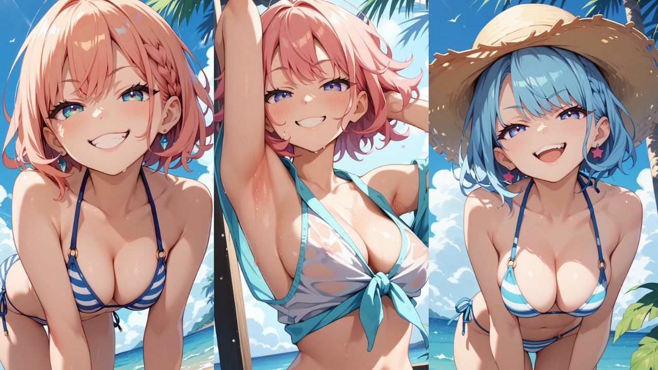 サンプル画像2:ビキニギャルまとめ(まったり工房) [d_632744]