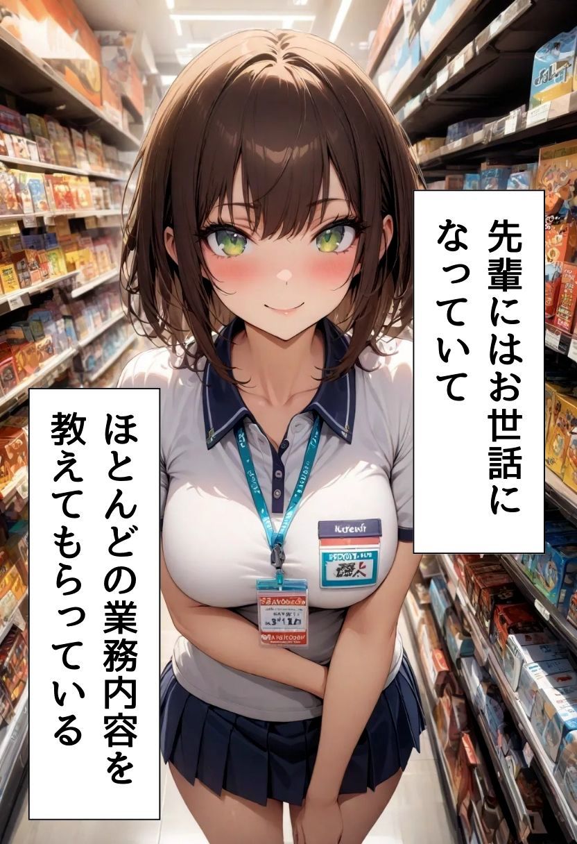 サンプル画像4:バイト先の先輩とレジ裏Hしてる話(にじいろ☆がーるず) [d_632899]