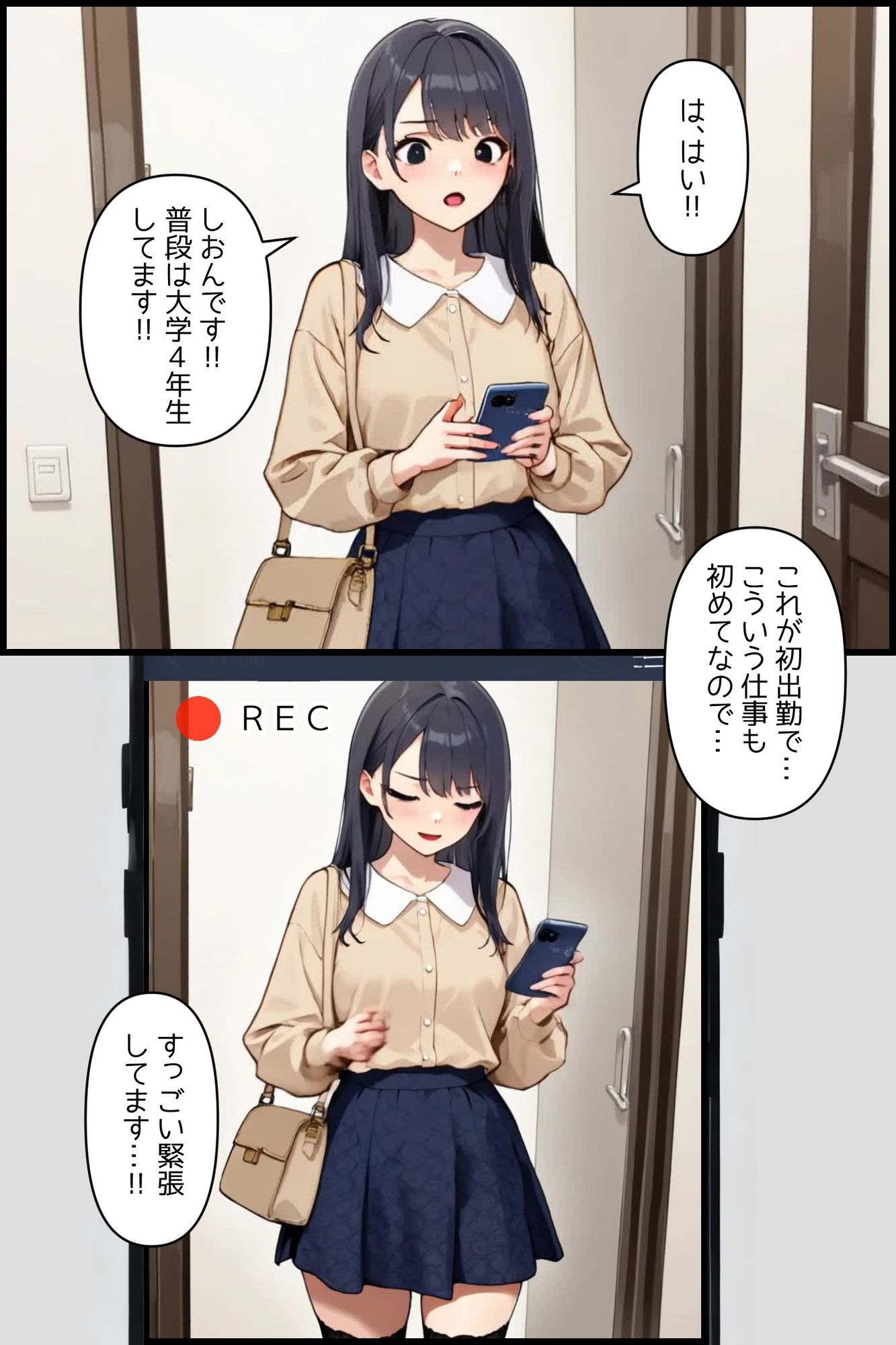 サンプル画像3:デリヘル、呼んでみた。＃01初出勤の子に、制服と動画お願いしてみた(フォーチュンヒル) [d_633187]