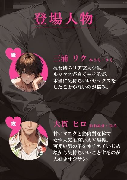 彼女持ち貧乏DD、推しAV男優にネカフェで襲われてハジメテのお尻イキ(はーと) 画像1