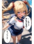 巨乳幼なじみとスク水着衣えっち