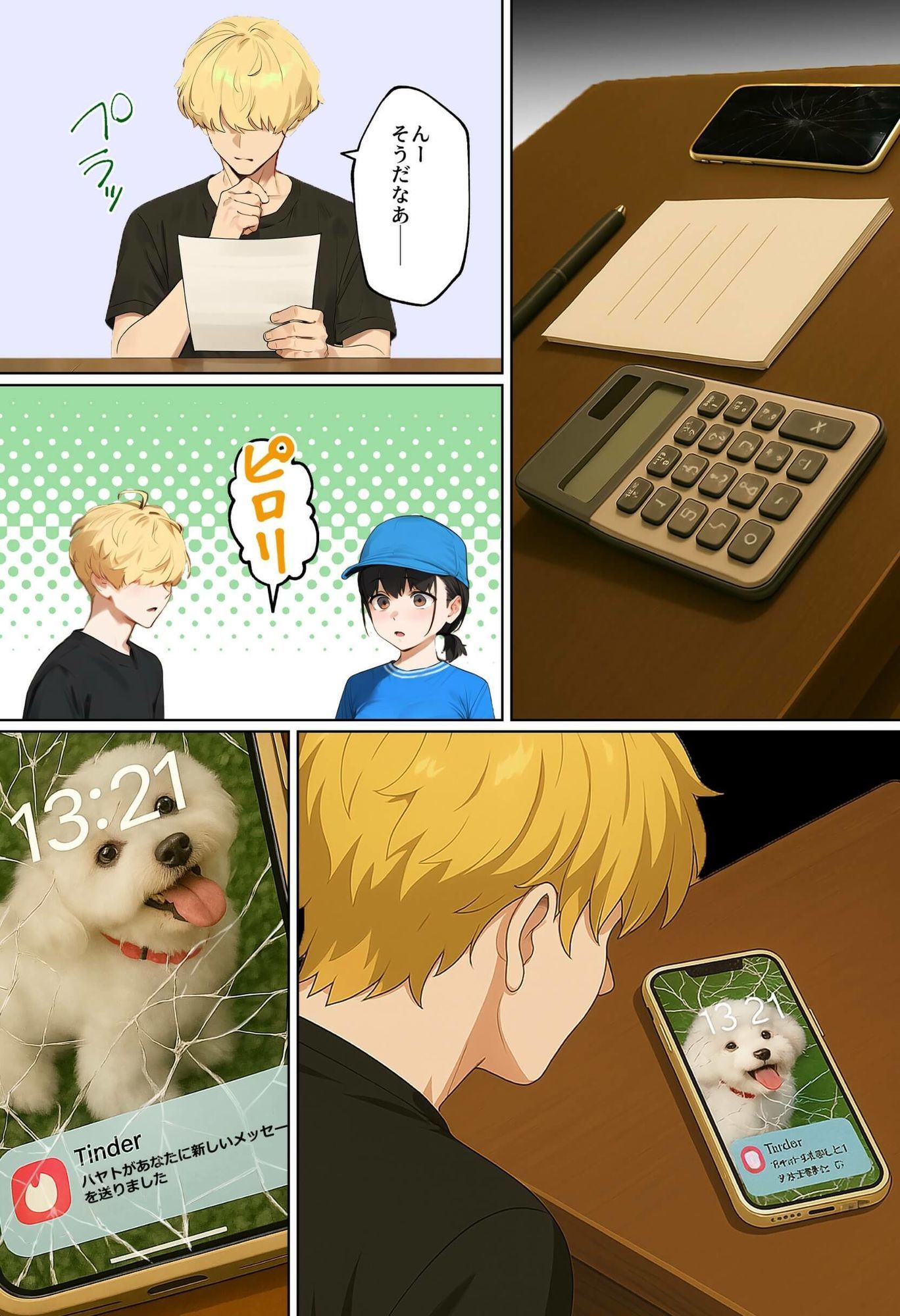 【エロ漫画】【実話】引っ越し見積もり中、新人ちゃん(22)のバキバキスマホにマチアプ通知!ヤリモク男子から「俺が」守らなきゃwww6