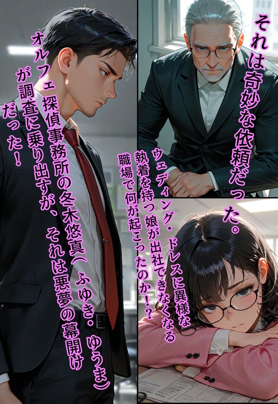 サンプル画像1:バージン・オフィス  〜職場の男たちが、全員ウェディングドレスの処女になった日〜(真城の秘宝館) [d_636599]