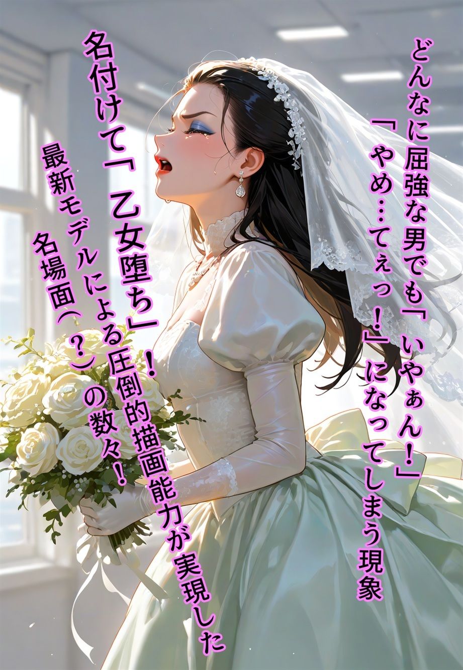 サンプル画像4:100円画集  バージン・オフィス  〜職場の男たちが、全員ウェディングドレスの処女になった日〜(真城の秘宝館) [d_637792]