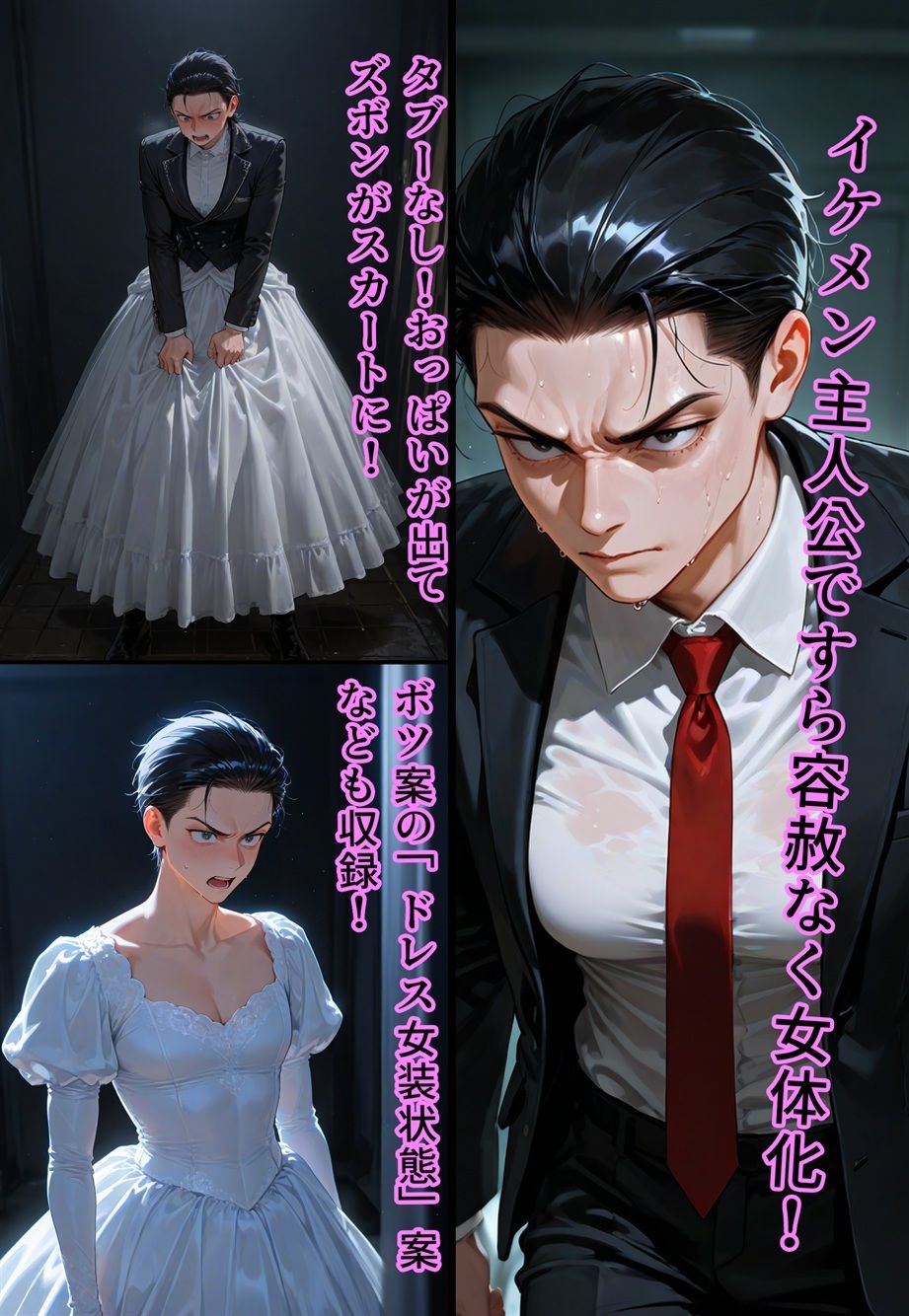 サンプル画像5:100円画集  バージン・オフィス  〜職場の男たちが、全員ウェディングドレスの処女になった日〜(真城の秘宝館) [d_637792]