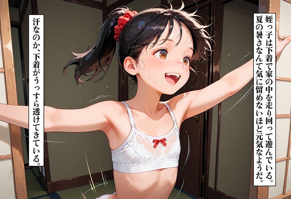 サンプル画像2:夏休みに親戚の家で姪っ子が下着で走り回っていたので我慢できずSEXした(淫乱おかずくらぶ) [d_638707]