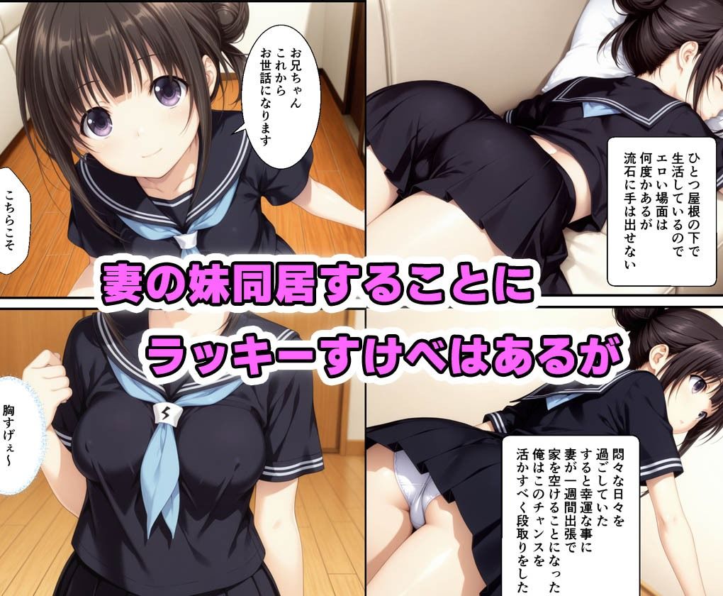 サンプル画像1:妻の妹と同居することになったので妻が出張中に妹に中出しした話(種付け彦) [d_638934]