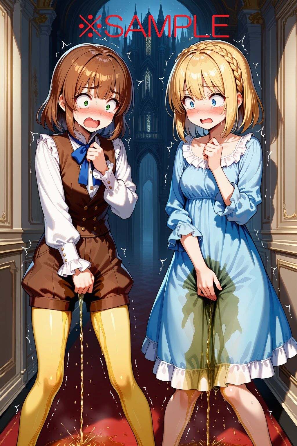 サンプル画像5:【AIイラスト＋少しSS】貴族令嬢フランの黄金溢れる人生の始まり(keenのSS屋台) [d_639601]